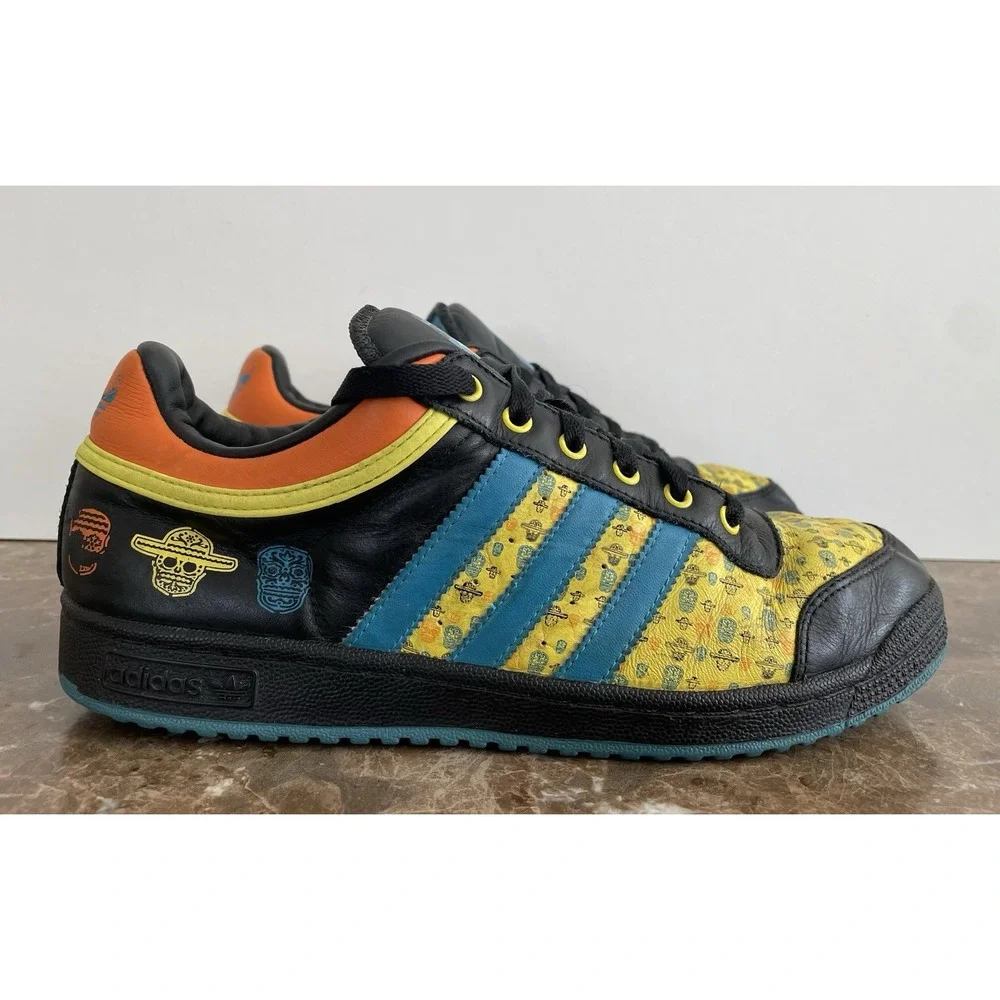 Vtg Adidas Top Ten Low Day of‎ the Dead Multicolor Sneakers Shoes Limited Ed 9
